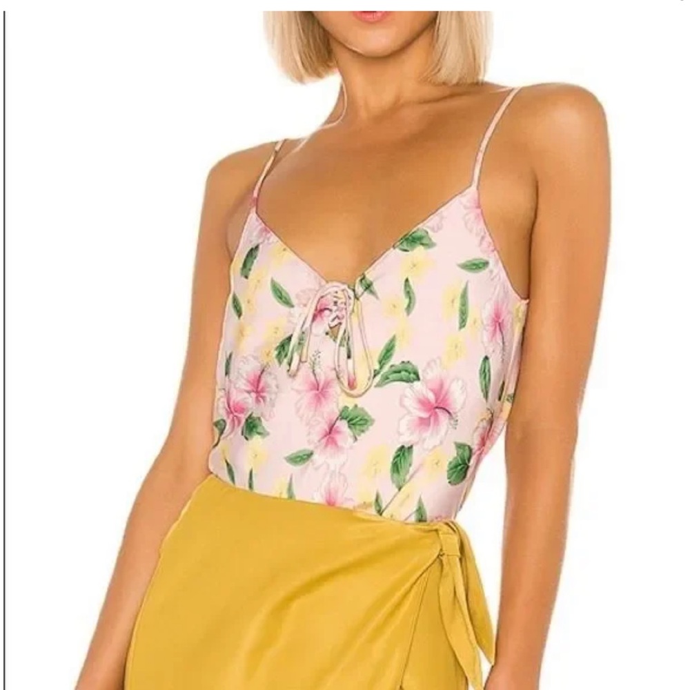 LPA Revolve Bella Top in Layla Floral Romantic Spaghetti Strap Tank Size small